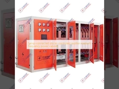 Series-connected silicon-controlled rectifier medium frequency power cabinet